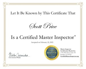 scott price certified master inspector